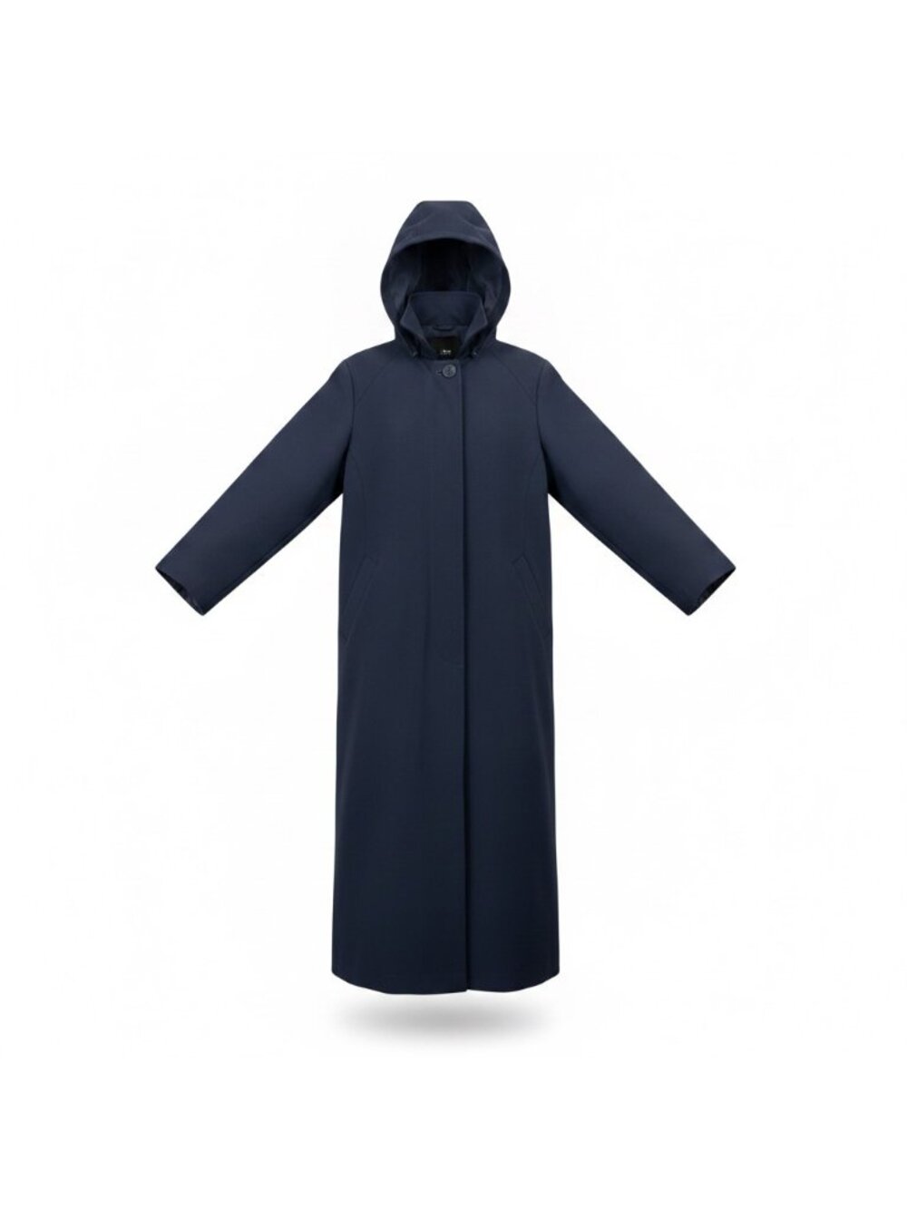 Portrait Womens Navy Hooded Long Coat Size 12P